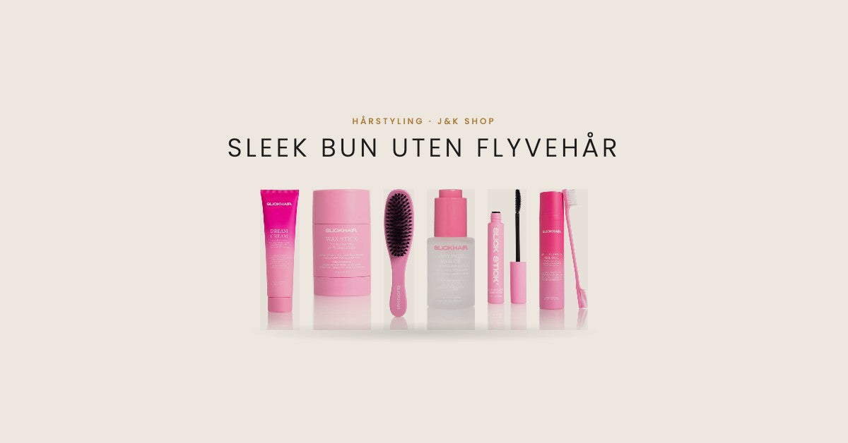 Slickhair produkter til sleek bun og glatt hestehale