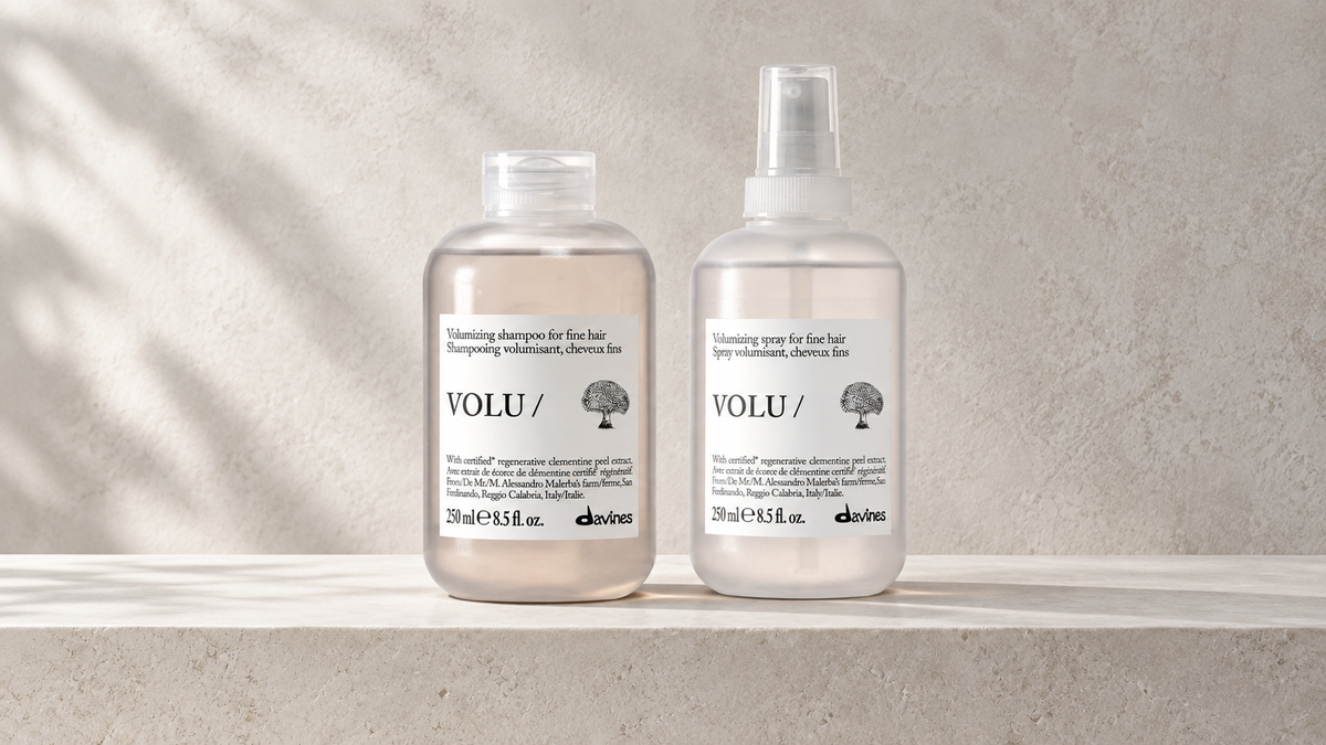 Fint hår uten tyngde: slik bruker du Davines VOLU, Davines produkter hos J&K Shop