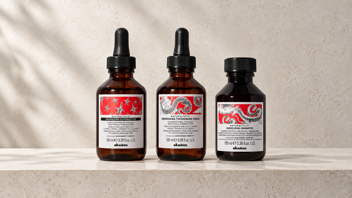 Davines Naturaltech Energizing: rutine for hår som virker tynnere, Davines produkter hos J&K Shop