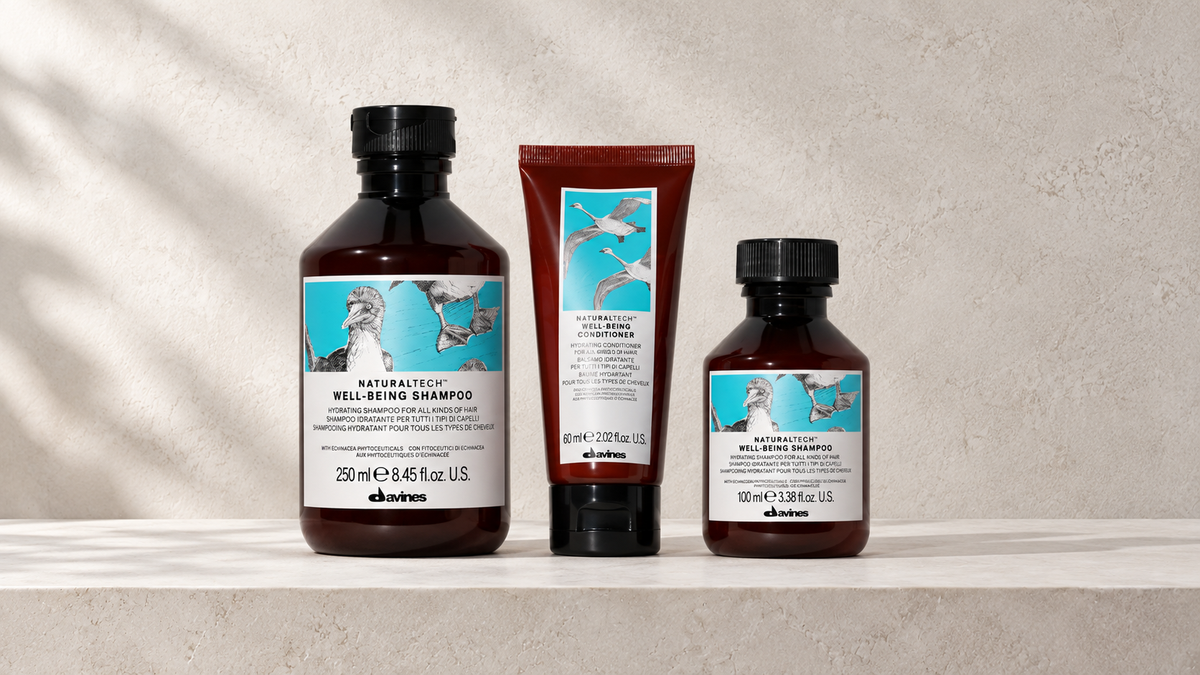 En mild Davines-rutine: Naturaltech Well Being til hår og hodebunn, Davines produkter hos J&K Shop