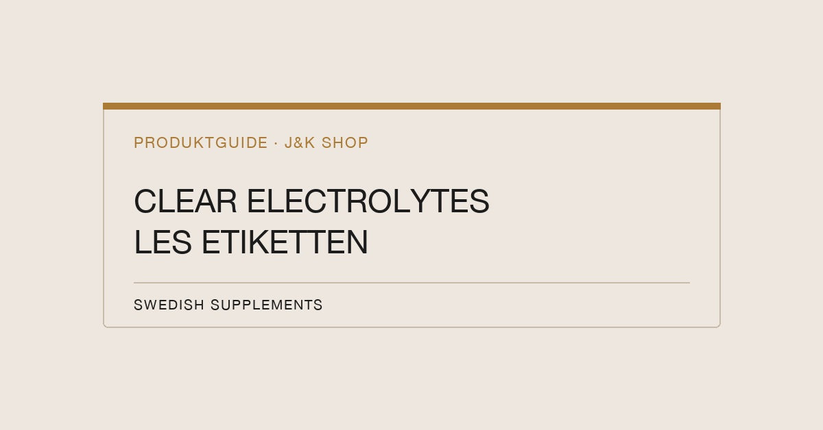 Swedish Supplements Clear Electrolytes produktguide