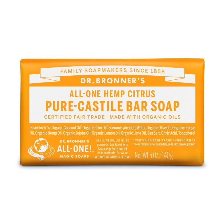 Dr. Bronner’s, Sitron & Appelsin Bar Soap 140 g