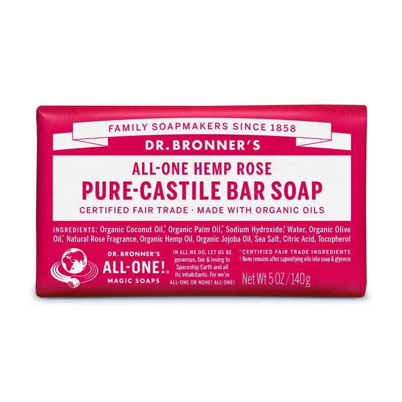 Dr. Bronner’s, Rose Bar Soap 140 g