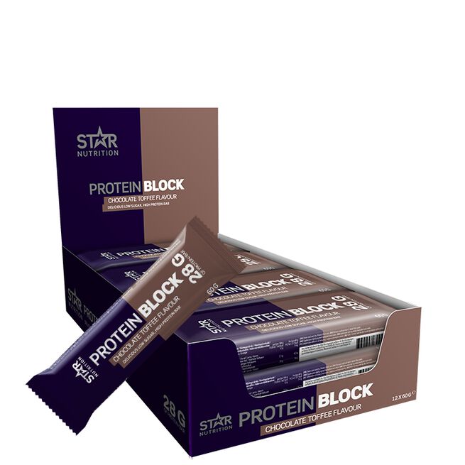 12 x Protein Block Bar 60 g - Proteinbarer - JK-Shop