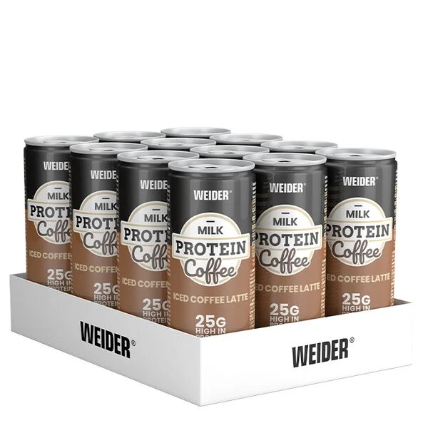 12 x Weider Proteinshake, 250ml Coffee - Proteindrikke - JK-Shop