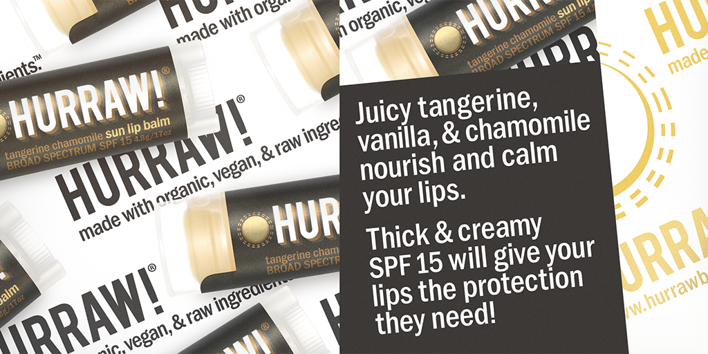 HURRAW! Lip Balm - Mint, Vanilla & SPF15 - Leppepomade - JK-Shop