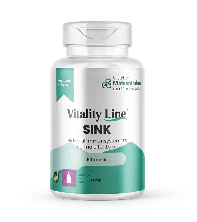 VITALITY LINE SINK + B6 90 KAPSLER - Vitaminer & kosttilskudd - JK-Shop