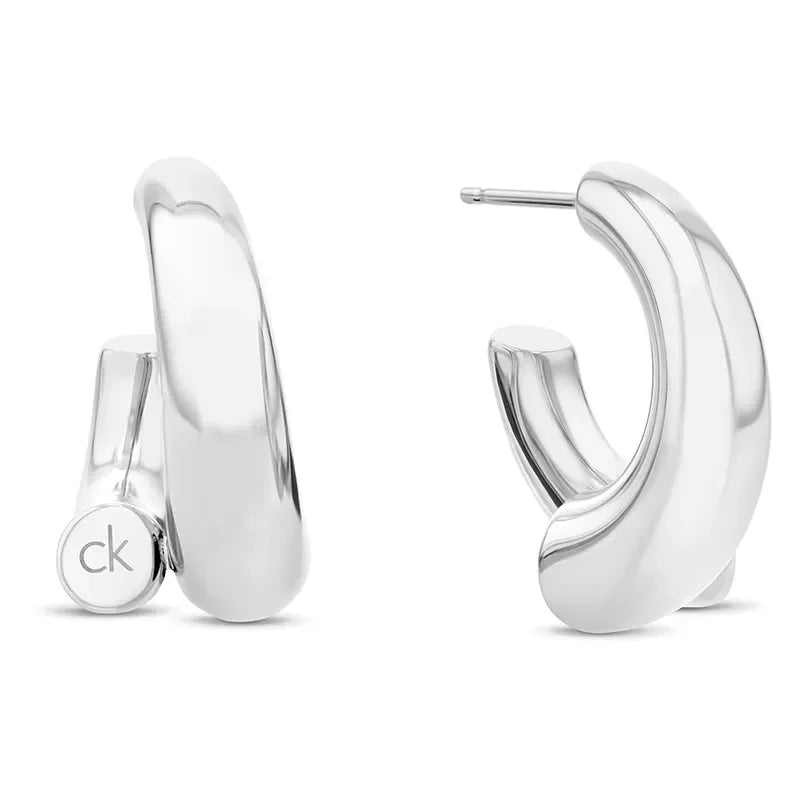 CALVIN KLEIN SS/GP EARRINGS