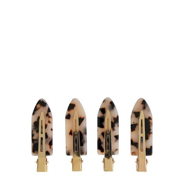 4-Set Of Make Up Clips, Tortoise & Black And White-Hårspenne-JKSHOP