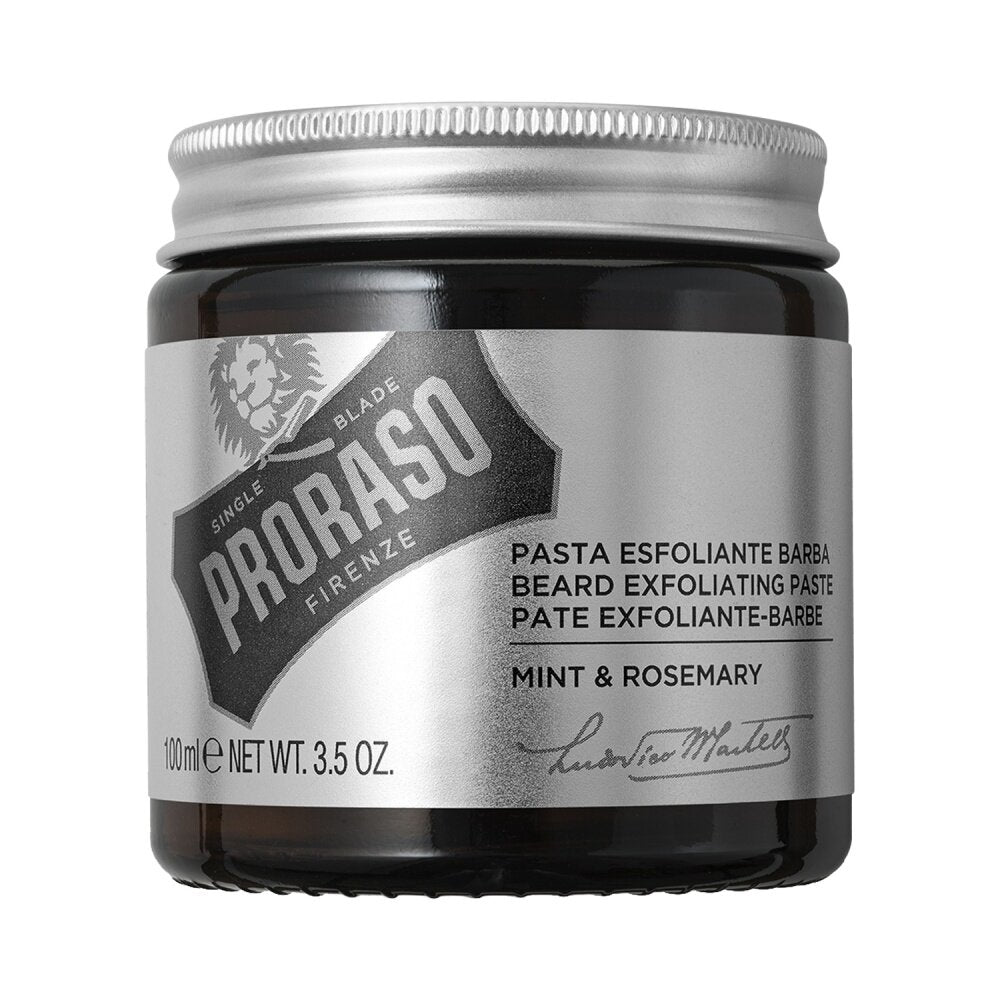 Proraso Skjegg Eksfolierings Pasta - Mint og rosmarin - Skjeggrens - JK-Shop