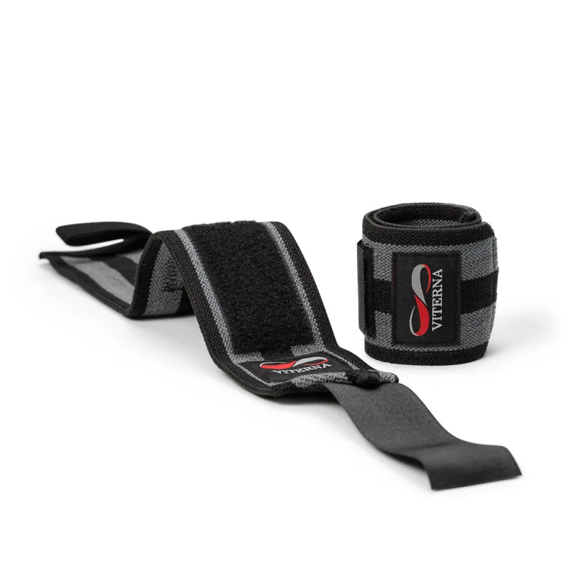 Viterna Premium Classic Wrist Wraps, Black/Grey