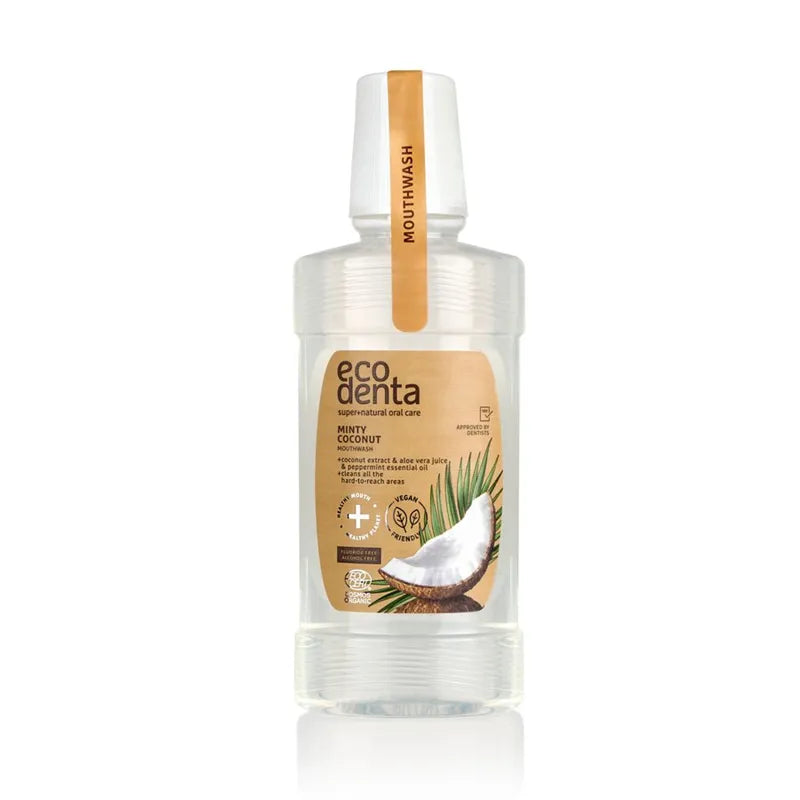 Ecodenta, Munnskyllevann Kokos & Peppermynte Uten Fluor 500 ml