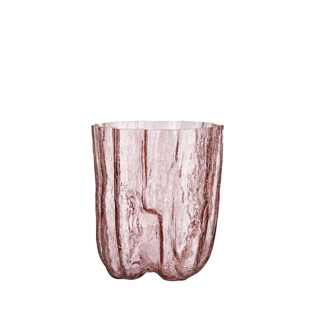 KostaBoda Crackle vase rosa h 270 mm