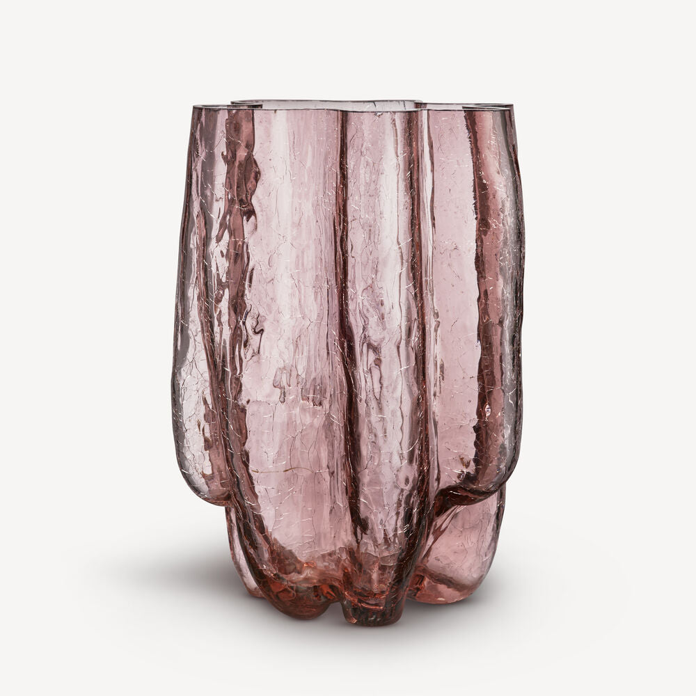 KostaBoda Crackle vase rosa 370 mm