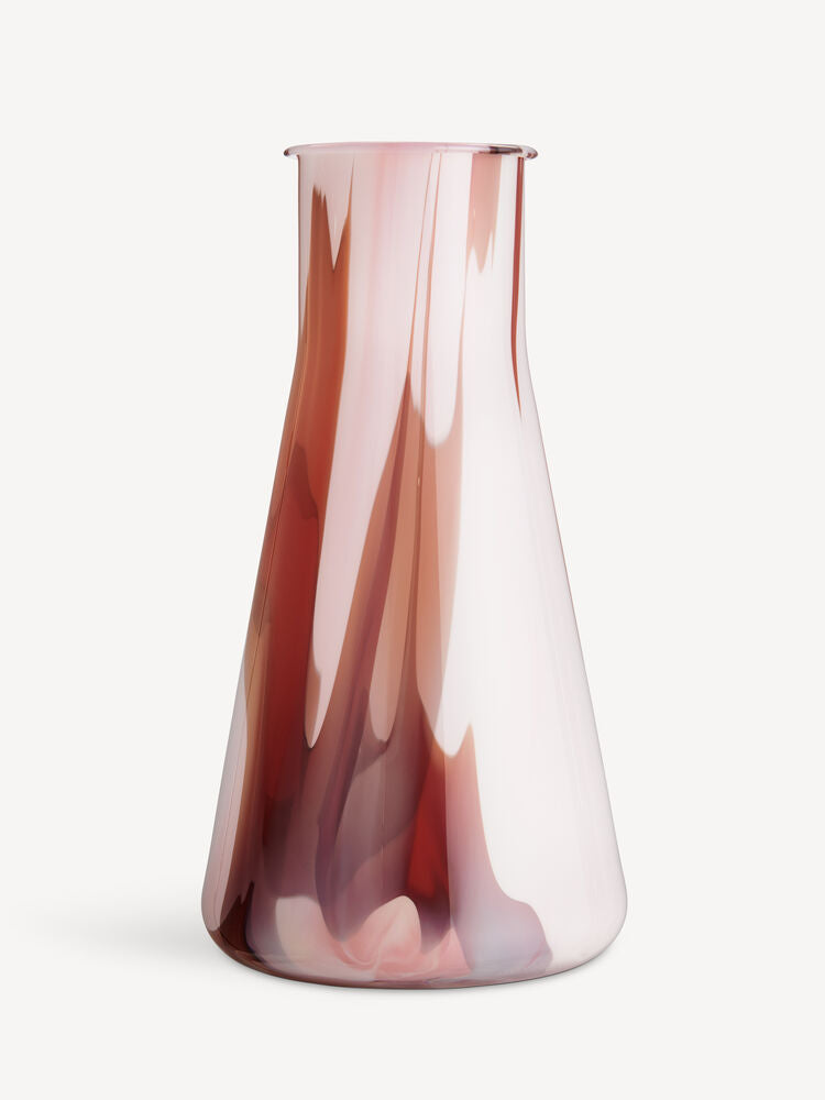 KostaBoda Lab erlenmeyer vase rød/hvit/rosa 305mm