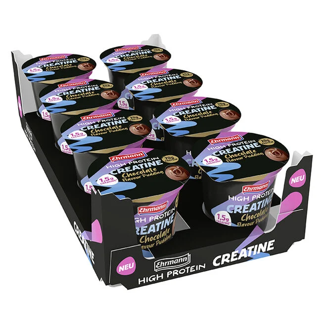 8 x Ehrmann High Protein Creatine Pudding 230 g Chocolate - Proteinpudding - JK-Shop