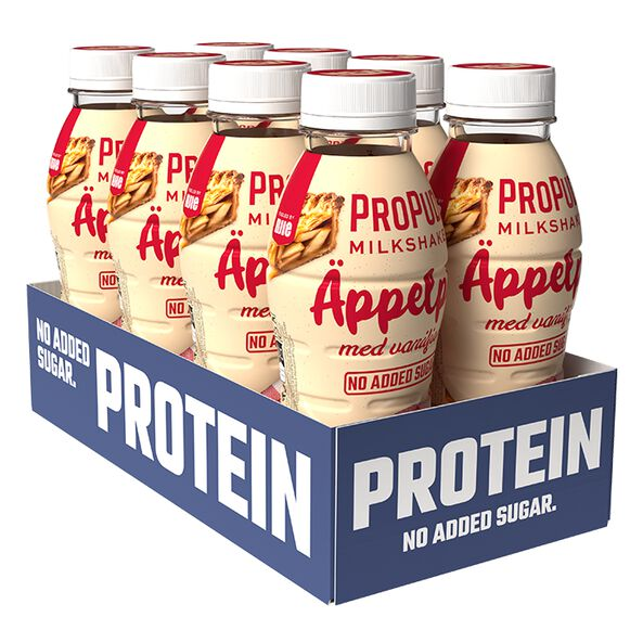 8 x ProPud Protein Milkshake, 330ml - Proteindrikke - JK-Shop