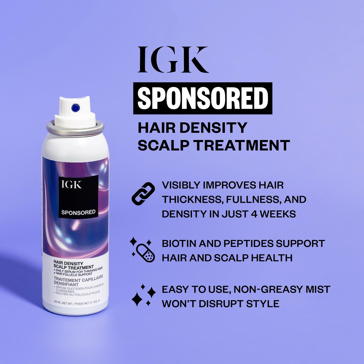 IGK Sponsored Hair Density Scalp Treatment 63 ml