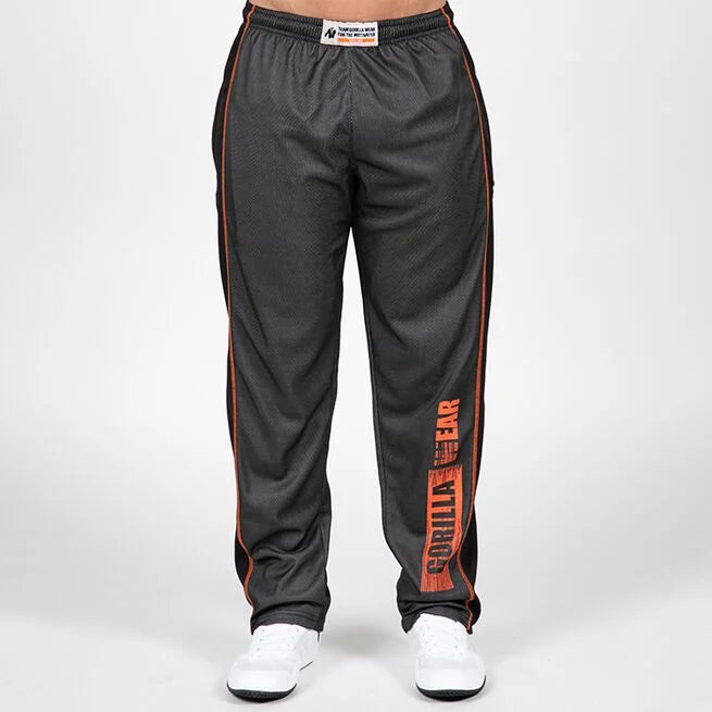 Gorilla Wear Wallace Mesh Pants, Gray/Orange, S/M