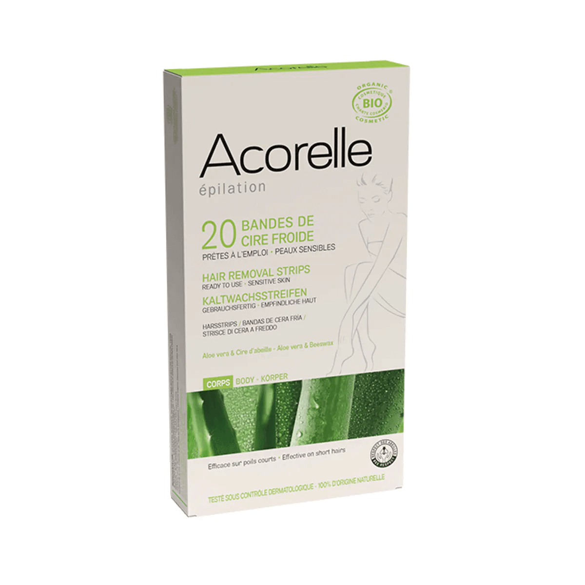 ACORELLE Cold Wax Hair Removal Strips- Kropp-Hårfjerningsvoks-JKSHOP
