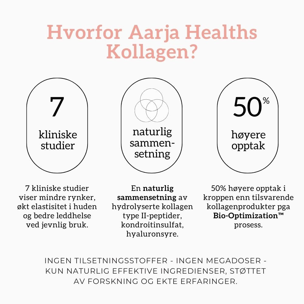 Aarja Health Kollagen 2, Hyaluronsyre & Furubark - Vitaminer og kosttilskudd - JK-Shop