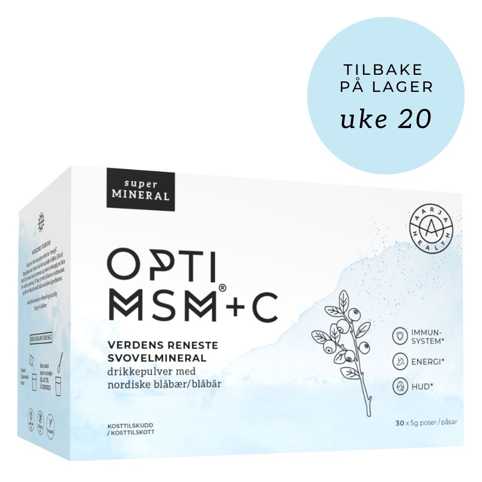 Aarja Health OptiMSM med vitamin C og blåbær - Vitaminer og kosttilskudd - JK-Shop