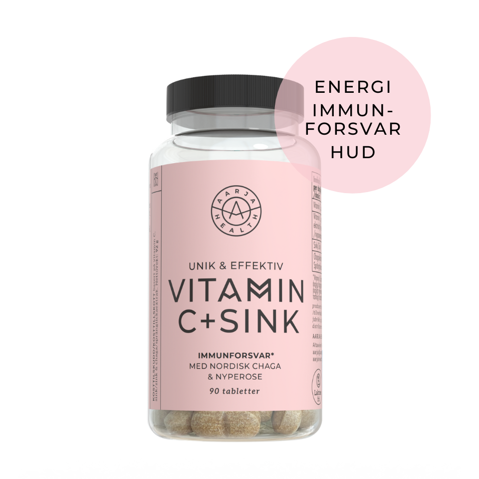 Aarja Health Vitamin C 500 med sink og chaga - Vitaminer og kosttilskudd - JK-Shop
