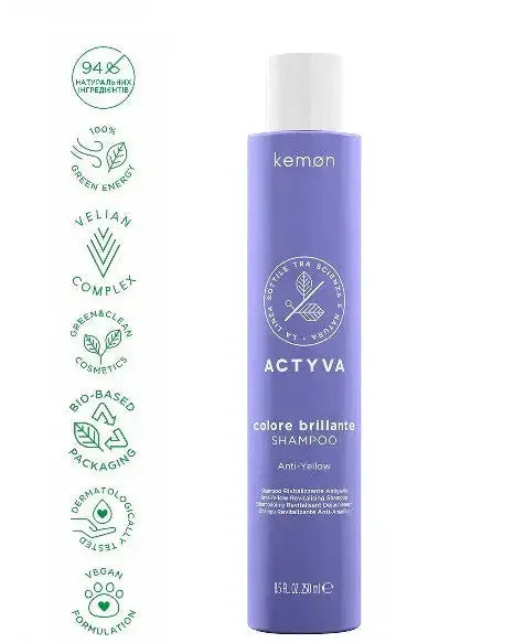 Actyva Colore Brillante, Anti Yellow Shampoo-Sjampo-JKSHOP