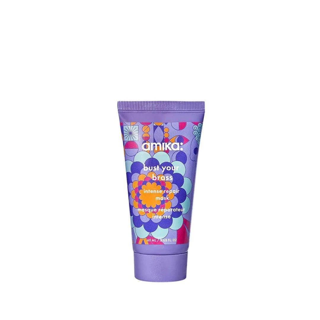 Amika Bust Your Brass Cool Blonde Intense Repair Mask 60ml-Hårkur-JKSHOP