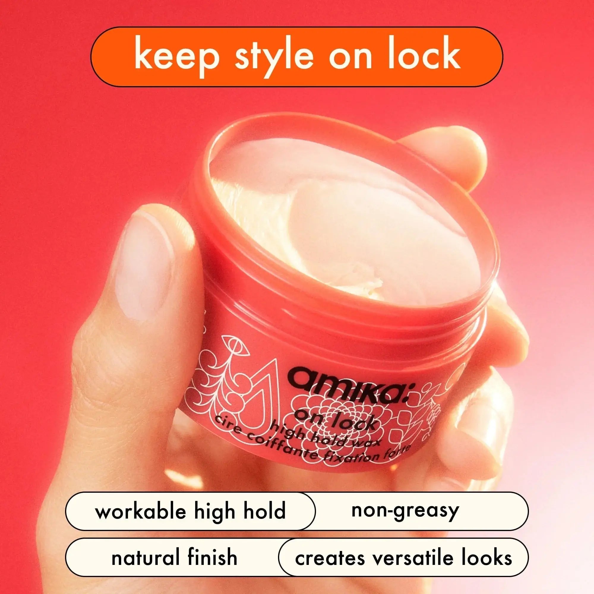 Amika On Lock High Hold Wax, 50 ml-Hårvoks-JKSHOP