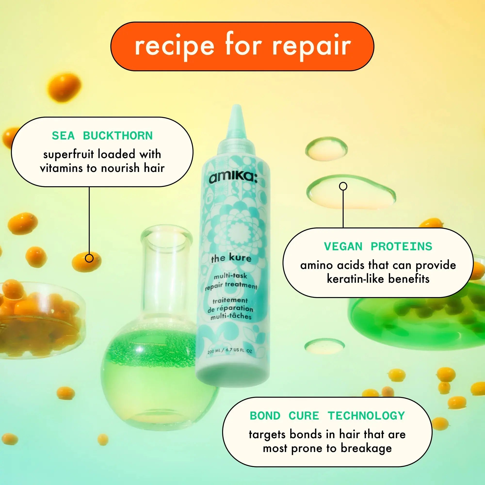 Amika The Kure Multi-Task Repair Treatment 200ml-Hårkur-JKSHOP