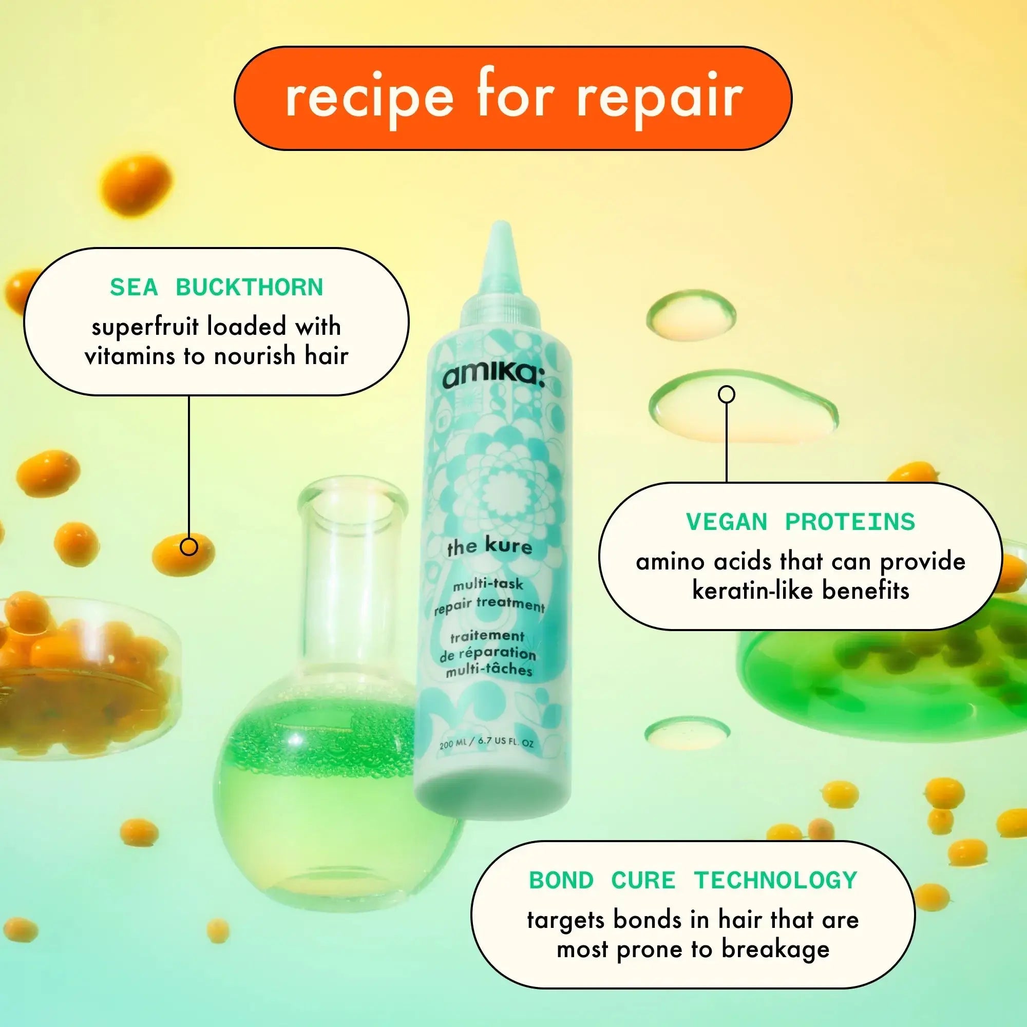 Amika The Kure Multi-Task Repair Treatment 60ml-Hårkur-JKSHOP