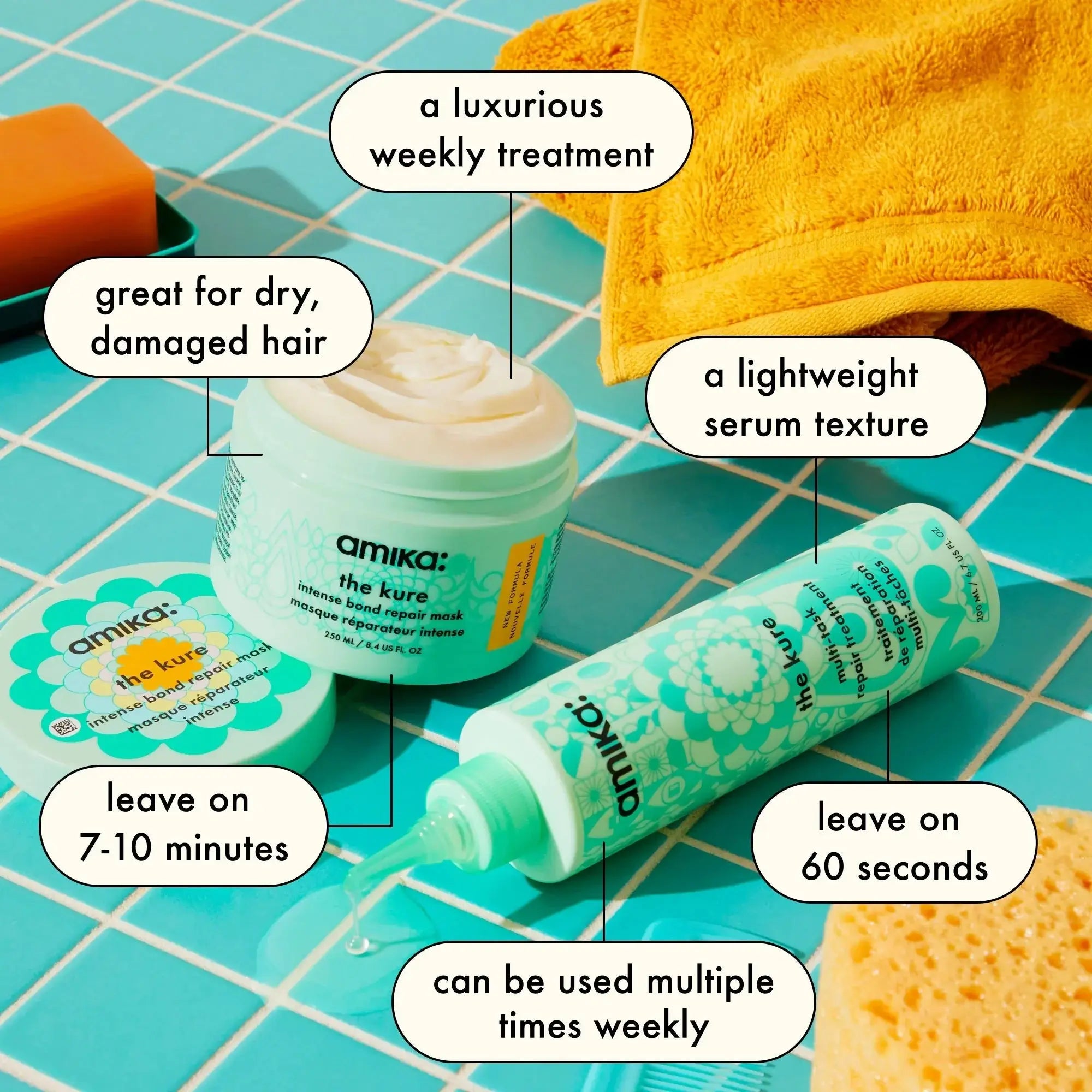 Amika The Kure Multi-Task Repair Treatment 60ml-Hårkur-JKSHOP