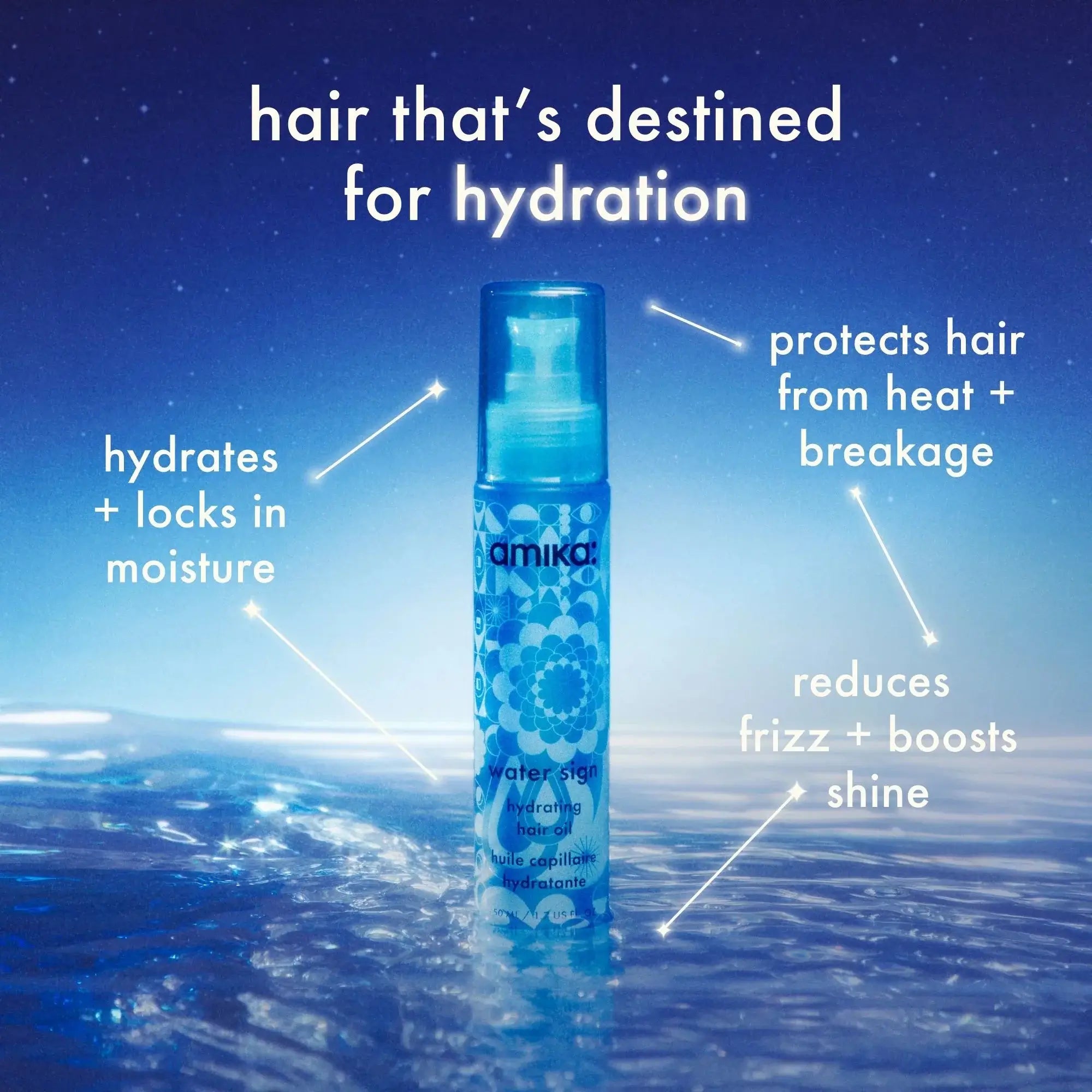 Amika Water Sign Hydrating Hair Oil-Hårolje-JKSHOP