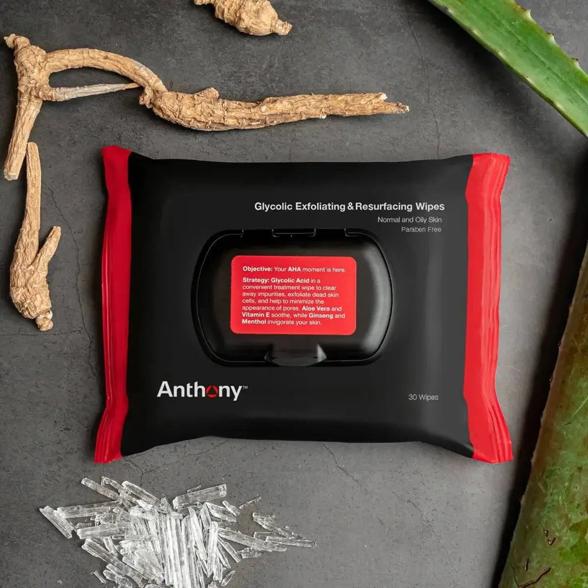 Anthony Glycolic Exfoliating & Resurfacing Wipes, 30 stk.-Ansiktsrens-JKSHOP