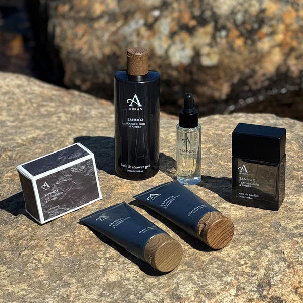 Arran Sense of Scotland Sannox Amber, Oud, Leather and Pink Pepper Shave Cream 100 ml - Barberkrem - JK-Shop