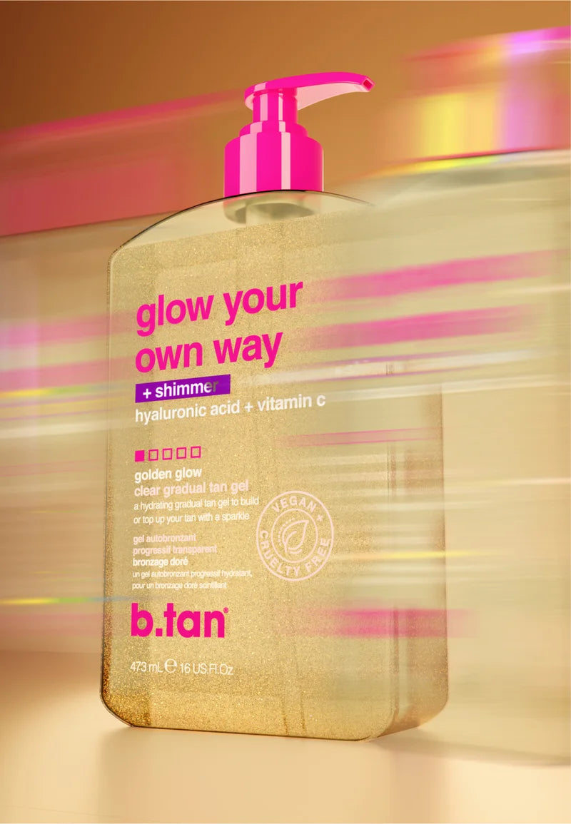 B.Tan Glow Your Own Way Shimmer Gradual Self Tan Gel - Selvbruning - JK-Shop