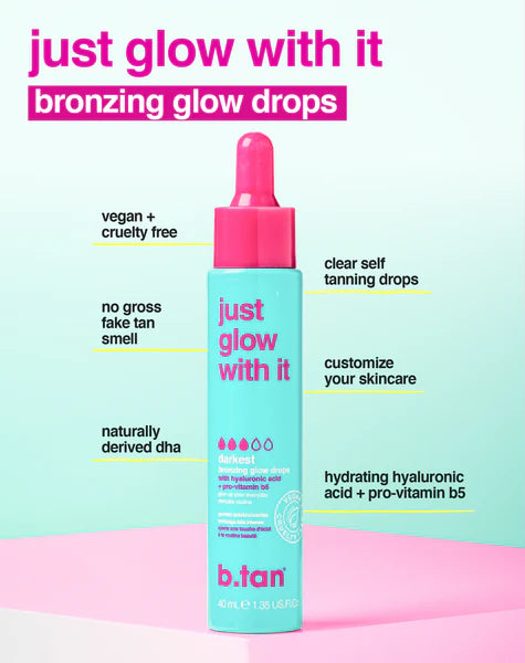 B.tan Just Glow With It Bronzing Glow Drops - Selvbruning - JK-Shop