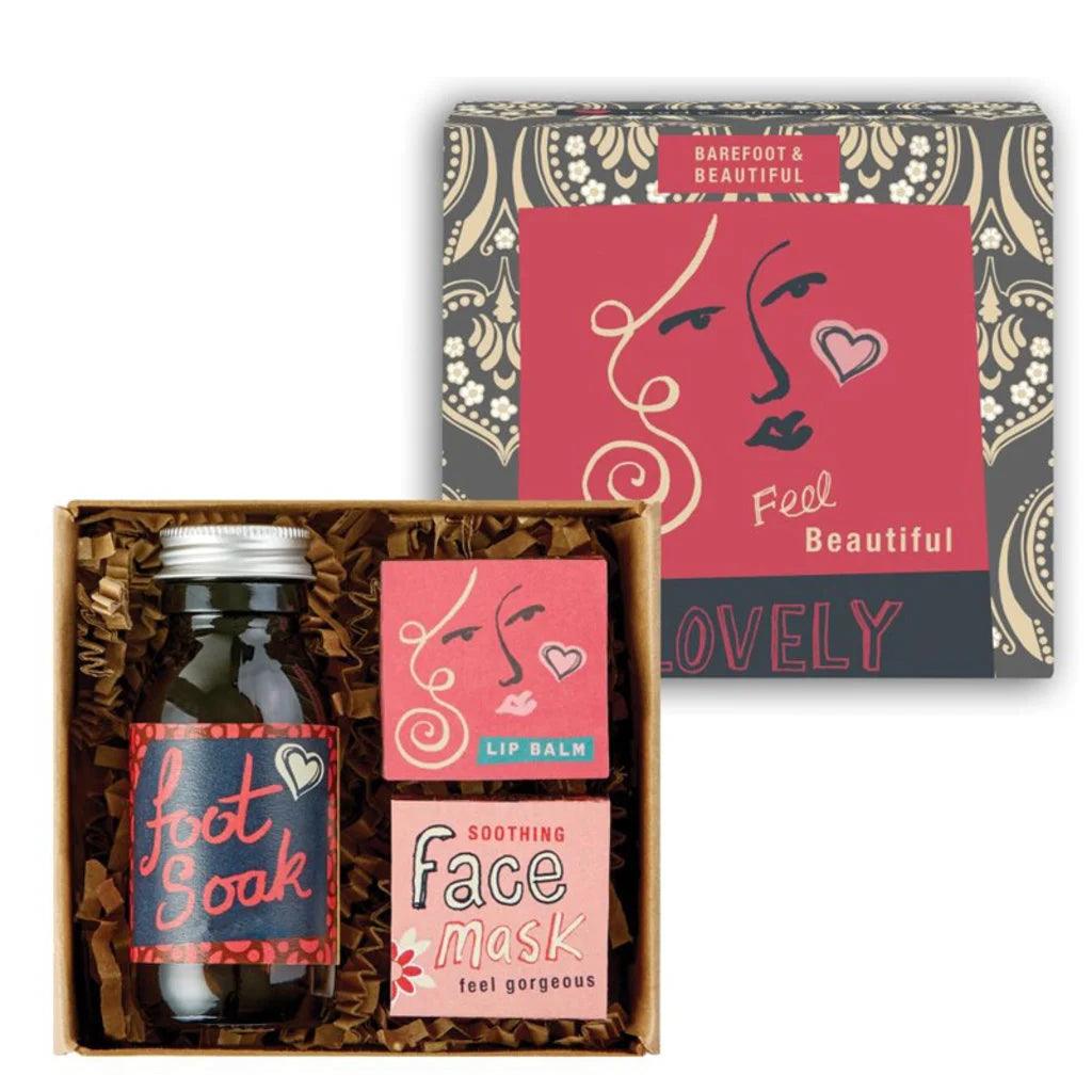 Barefoot & Beautiful, Giftbox Pamper-Hudpleiesett-JKSHOP