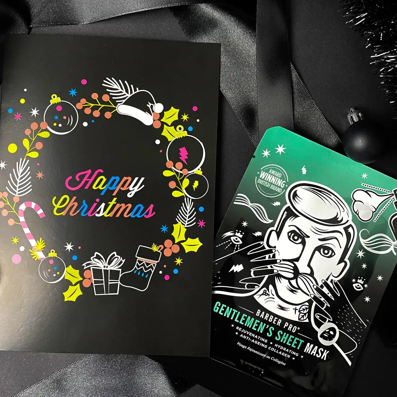 Beauty Pro, Christmask Card with Gentleman's Face Mask-Ansiktsmaske-JKSHOP