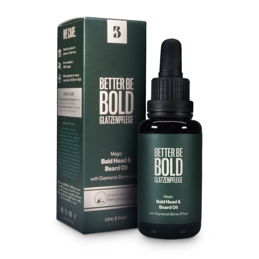 Better Be Bold Magic Bald Head & Beard Oil - Diamond Shine Effect - Ansiktsolje - JK-Shop