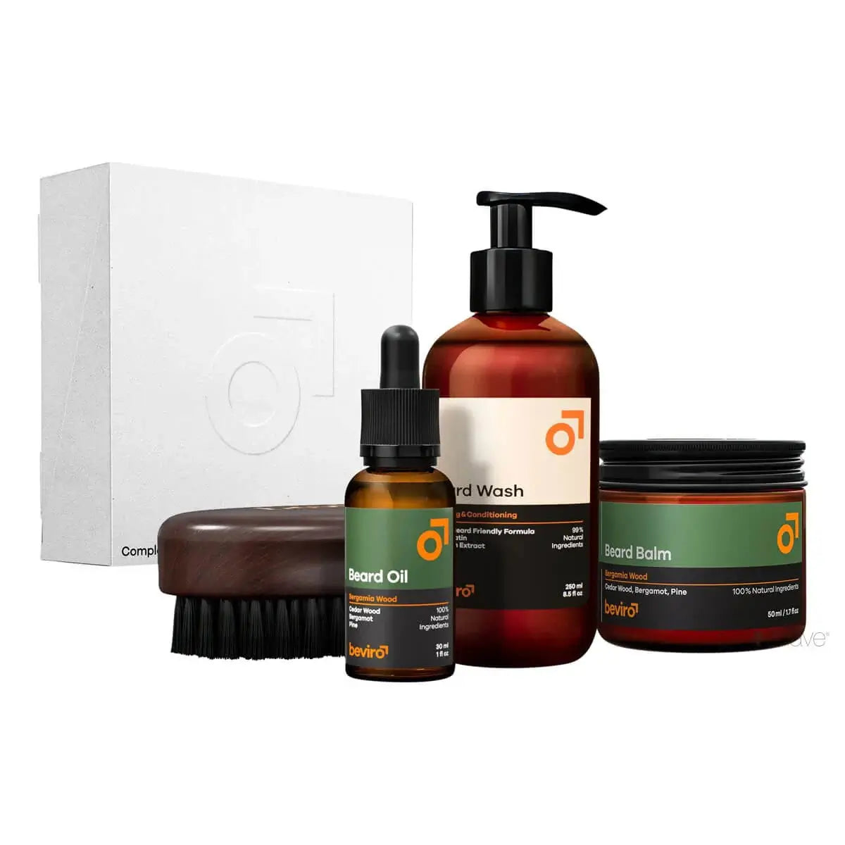 Beviro, Complete Beard Set- Bergamia Wood-Skjeggsett-JKSHOP