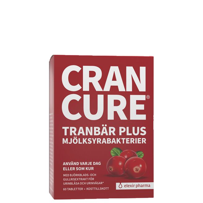 Elexir Pharma Cran Cure® Tranebær + Melkesyrebakterier 60 tabletter