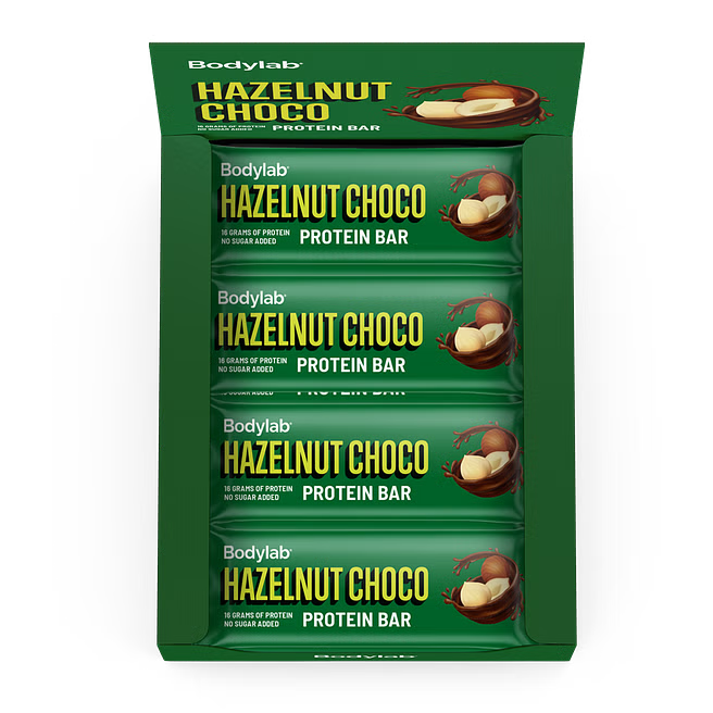 Bodylab Proteinbar, 12x55g, Hazelnut Choco - Proteinbarer - JK-Shop