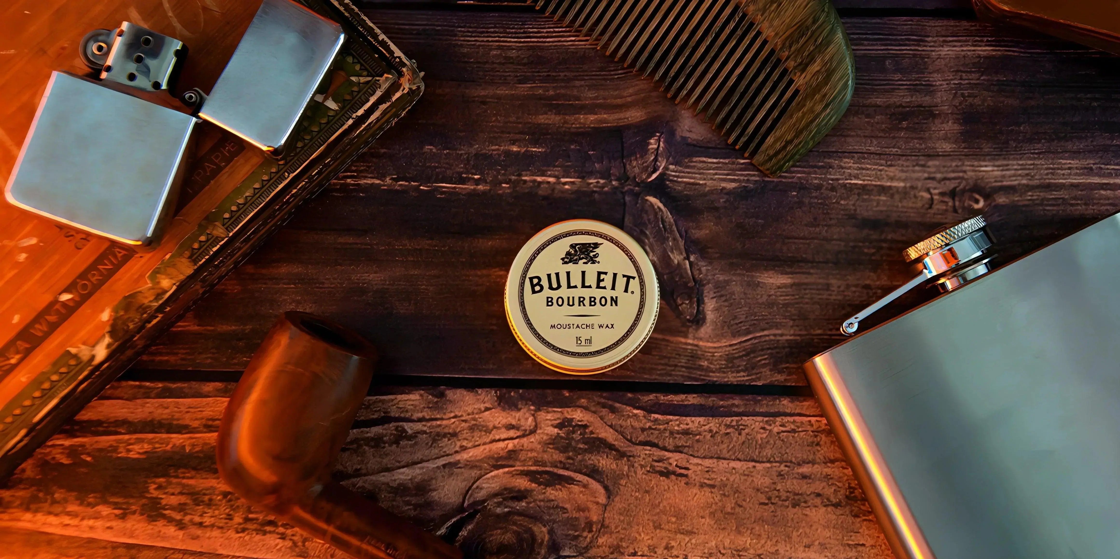 Bulleit Bourbon, Moustache Wax-Bartevoks-JKSHOP