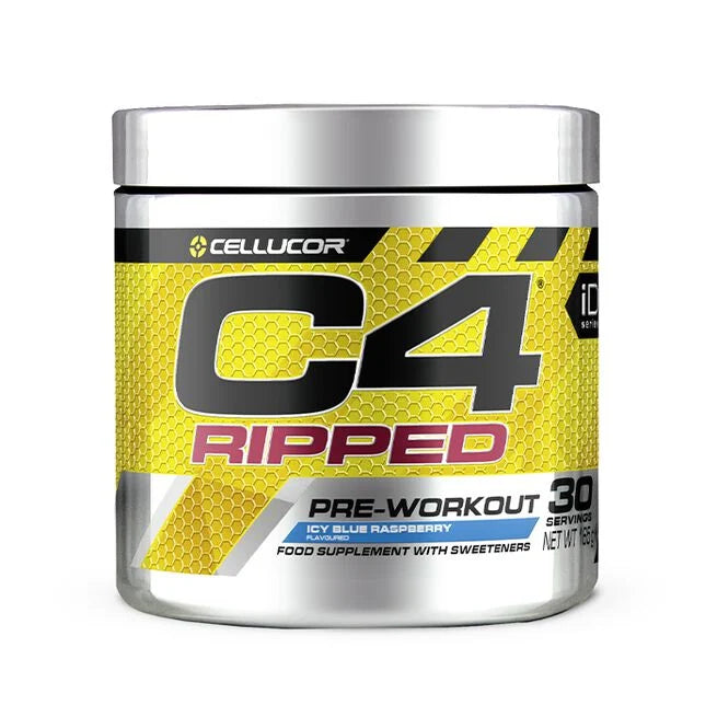 C4 Ripped PWO Icy Blue Raspberry 30 porsjoner Icy Blue Raspberry - Komplett PWO - JK-Shop