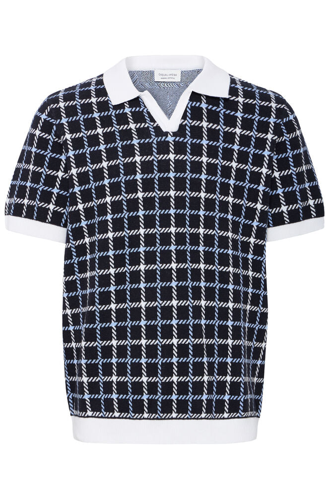 CASUAL FRIDAY, ALEC CHECK SS KNIT - Skjorter Herre - JK-Shop