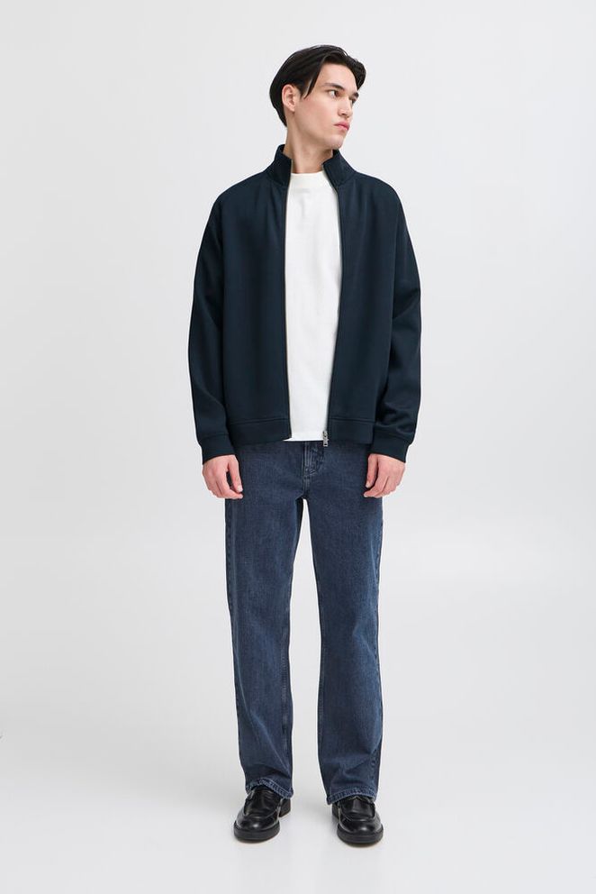 CFSIGURD ZIPTHROUGH SWEA, Dark Navy - Jakker - JK-Shop