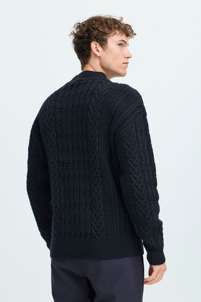 Casual Friday MILLOW cable crew neck knit - Genser - JK-Shop