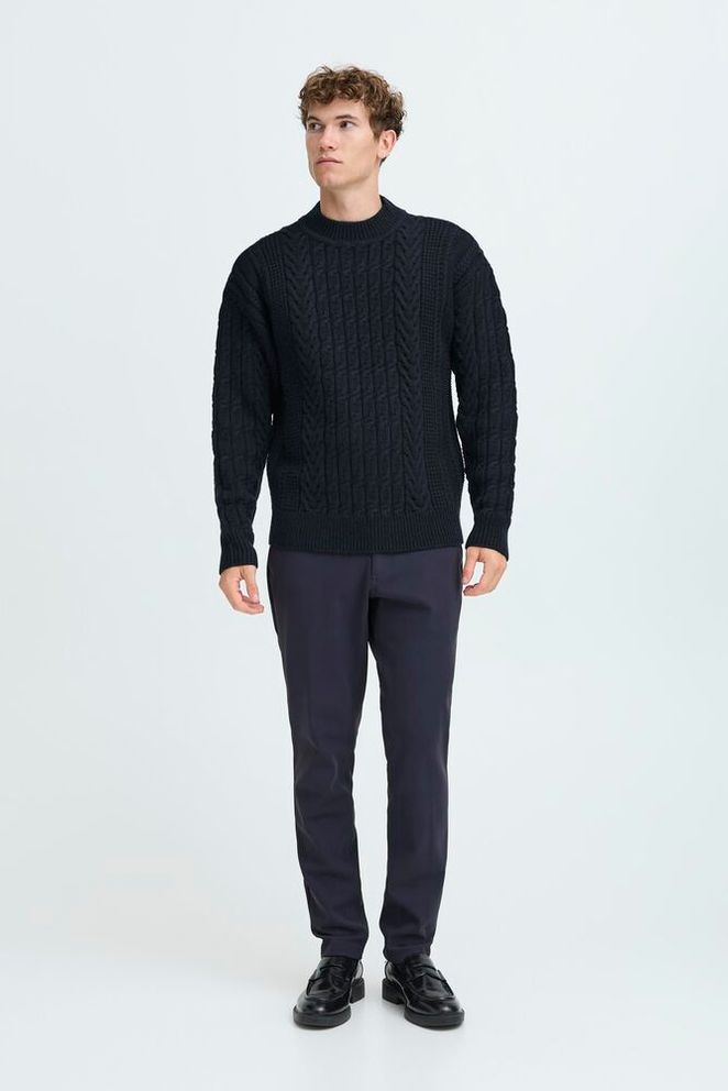 Casual Friday MILLOW cable crew neck knit - Genser - JK-Shop